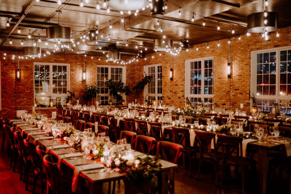 Wedding reception space at Loft Lucia in Chicago